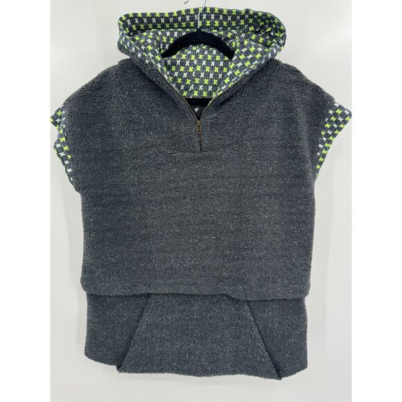 PREFER Gray 929 Wool Blend Sleeveless Tiered Hoodie Sweater Vest Size L - Picture 1 of 5